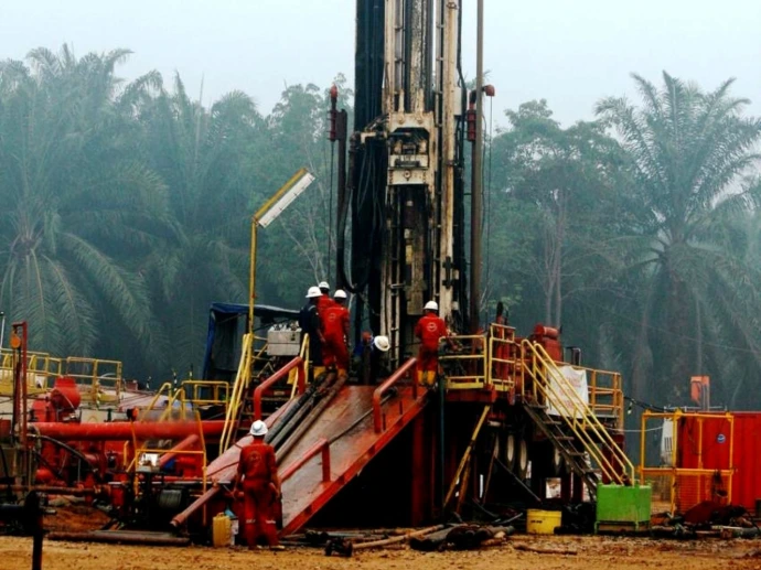BMP Drill drilling rig during field operations in Indonesia