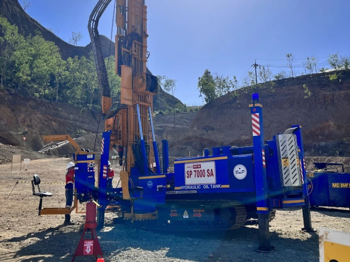 BMP Drill drilling rig operating at a mining site
