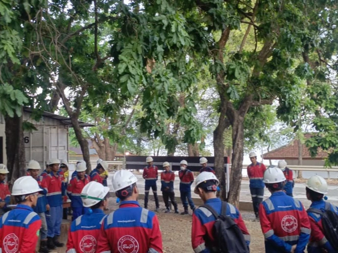 BMP Drill field crew at a project site in Indonesia