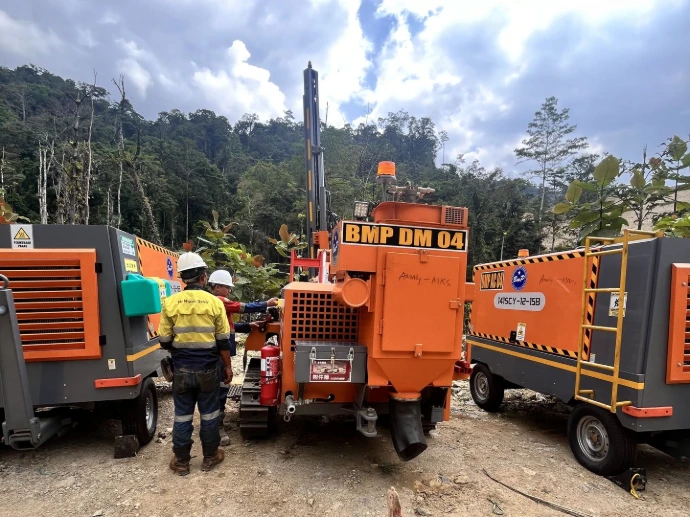BMP Drill drilling equipment prepared for field operations